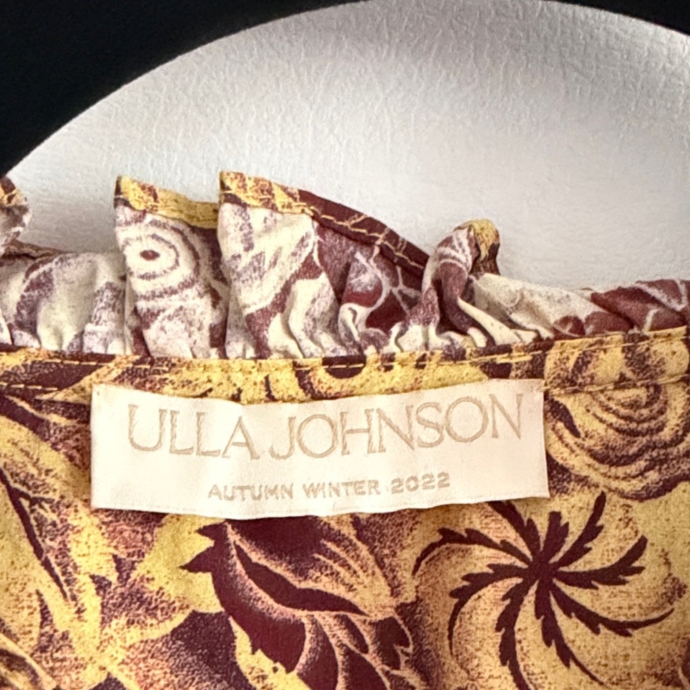Ulla Johnson Floral Blouse in Brown and Yellow - Picture 2 of 6